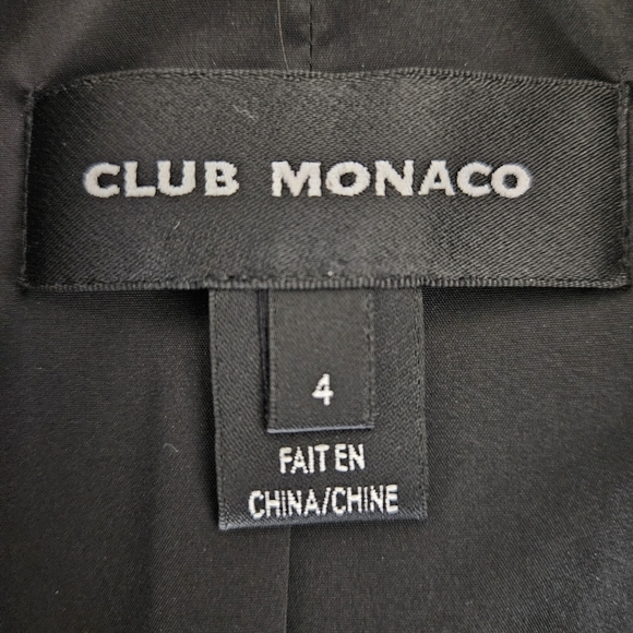 Club Monaco Blazer Wool Gray Pinstripe Long Sleeve 1 Button Career Jacket 4 - Picture 5 of 7